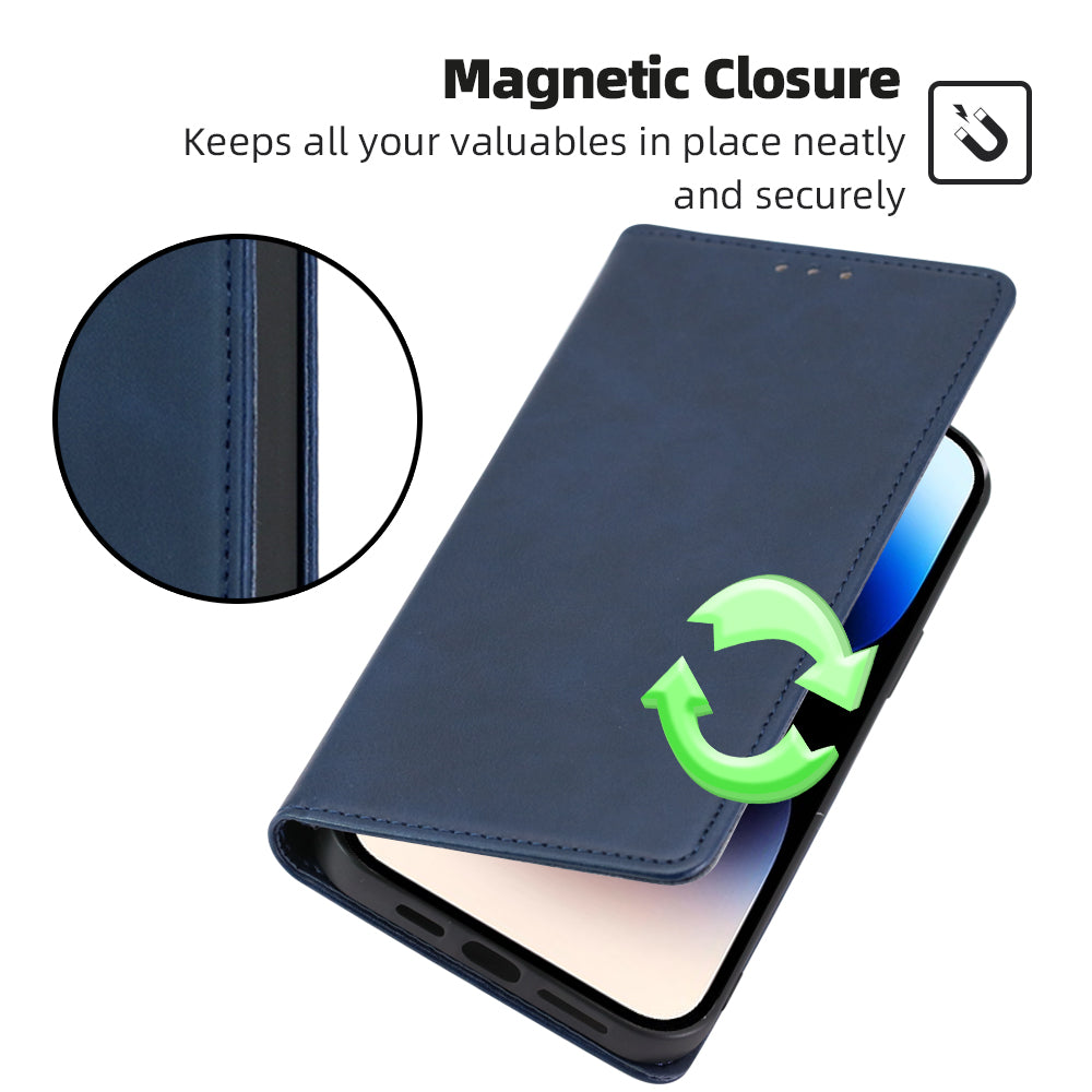Leather Phone Case for Realme GT Neo 5 5G / GT3 5G / GT Neo 5 240W 5G Calf Texture Wallet Stand Magnetic Cover