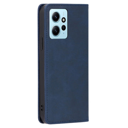 For Xiaomi Redmi Note 12 4G PU Leather Wallet Case Calf Texture Stand Magnetic Phone Cover