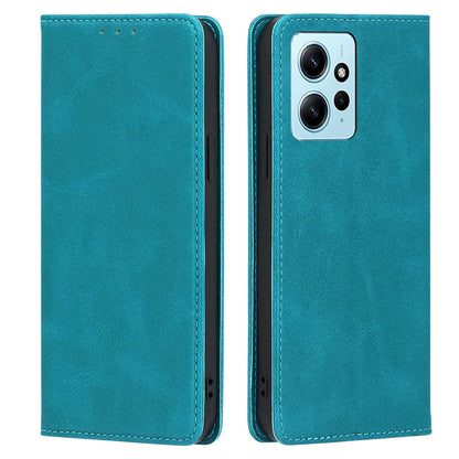 For Xiaomi Redmi Note 12 4G PU Leather Wallet Case Calf Texture Stand Magnetic Phone Cover