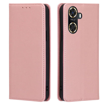 For Huawei Enjoy 60 PU Leather Stand Wallet Case Calf Texture Magnetic Shockproof Phone Cover