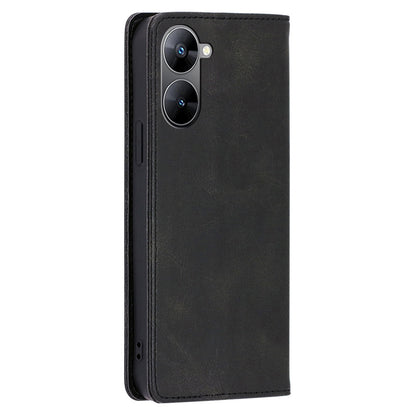 PU Leather Magnetic Flip Case for Realme V30 5G / V30t , Stand Calf Texture Wallet Phone Cover
