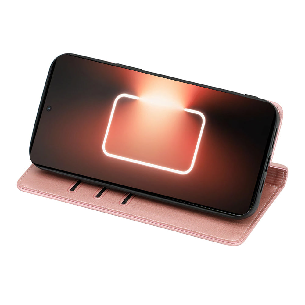 PU Leather Magnetic Flip Case for Realme V30 5G / V30t , Stand Calf Texture Wallet Phone Cover