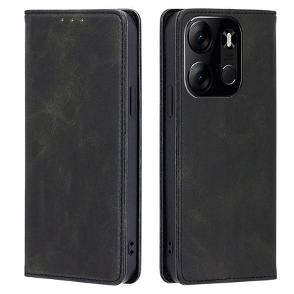 For Tecno Spark Go 2023 4G Stand Leather Phone Case Magnetic Closure Calf Texture Wallet Cover