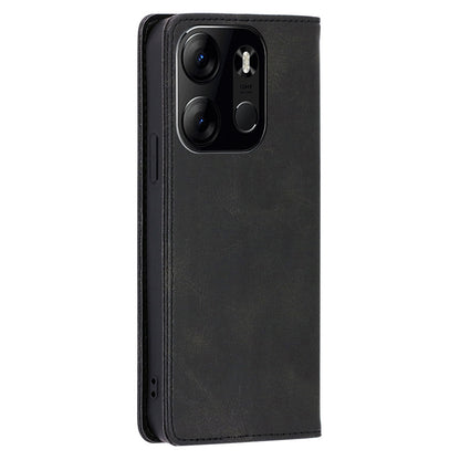 For Tecno Spark Go 2023 4G Stand Leather Phone Case Magnetic Closure Calf Texture Wallet Cover