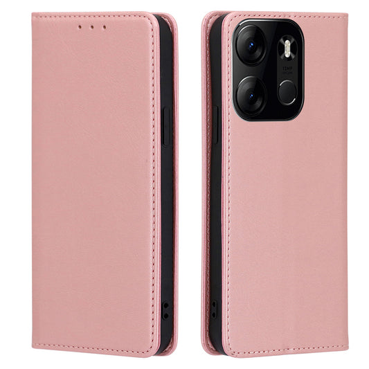 For Tecno Spark Go 2023 4G Stand Leather Phone Case Magnetic Closure Calf Texture Wallet Cover