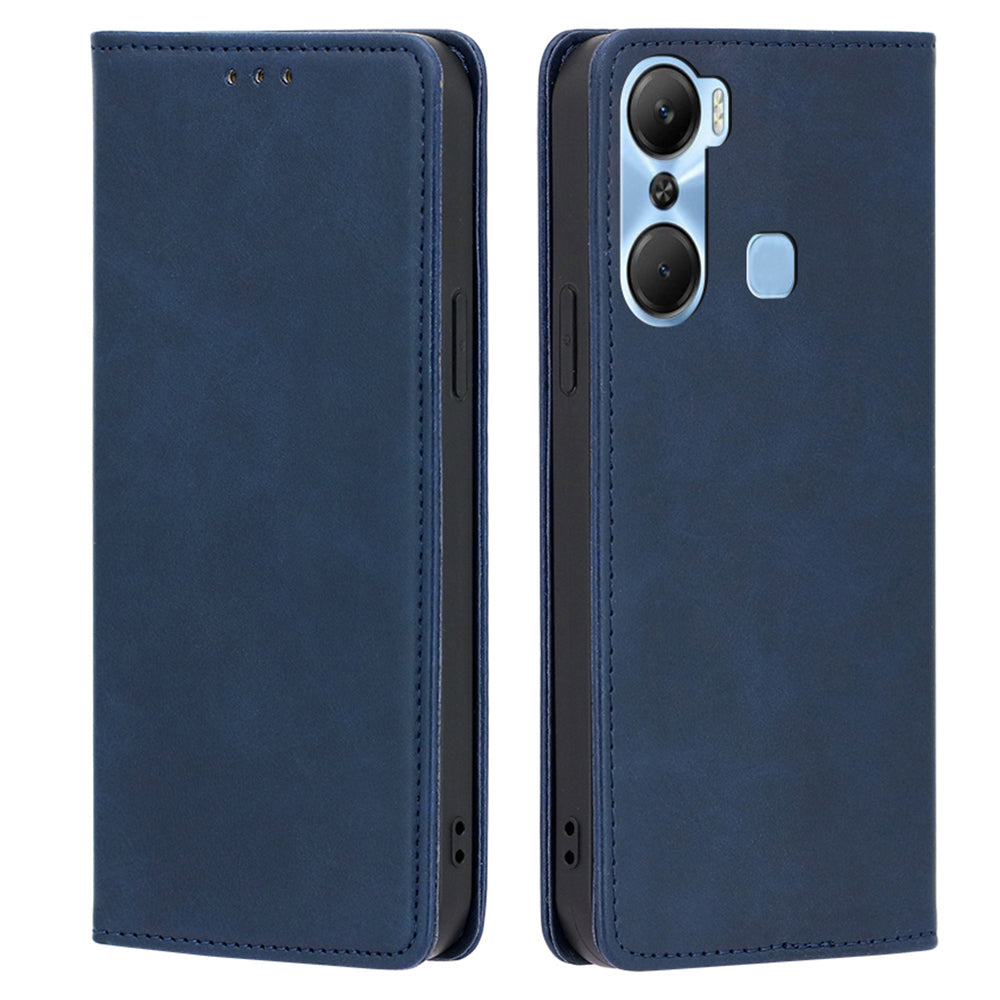 For Infinix Hot 12 Pro 4G Protective Flip Case PU Leather Calf Texture Stand Wallet Phone Cover