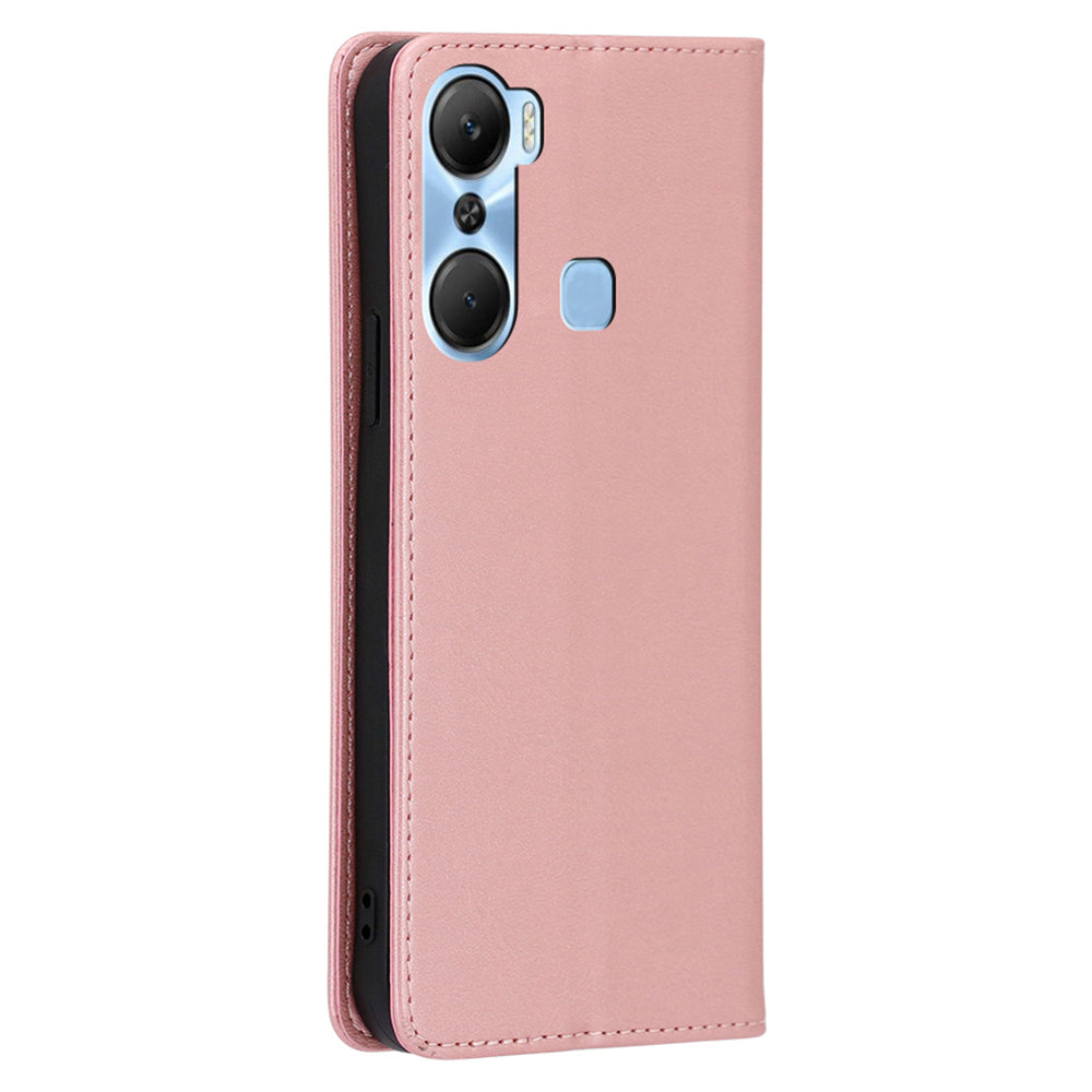 For Infinix Hot 12 Pro 4G Protective Flip Case PU Leather Calf Texture Stand Wallet Phone Cover