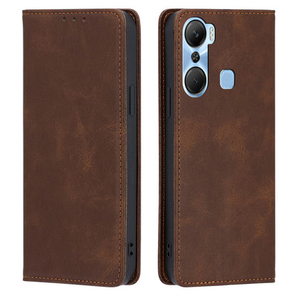 For Infinix Hot 12 Pro 4G Protective Flip Case PU Leather Calf Texture Stand Wallet Phone Cover