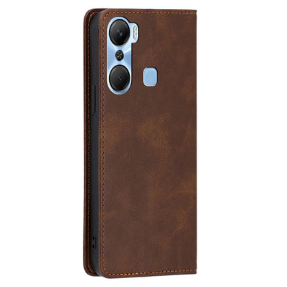 For Infinix Hot 12 Pro 4G Protective Flip Case PU Leather Calf Texture Stand Wallet Phone Cover