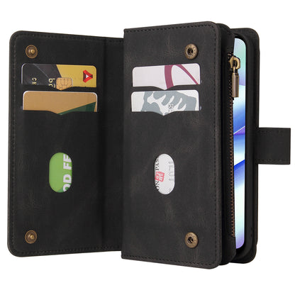 For Realme C33 4G / C33 2023 4G KT Multi-Functional Series-2 Zipper Pocket Leather Phone Case Multiple Card Slots Wallet Stand Cover
