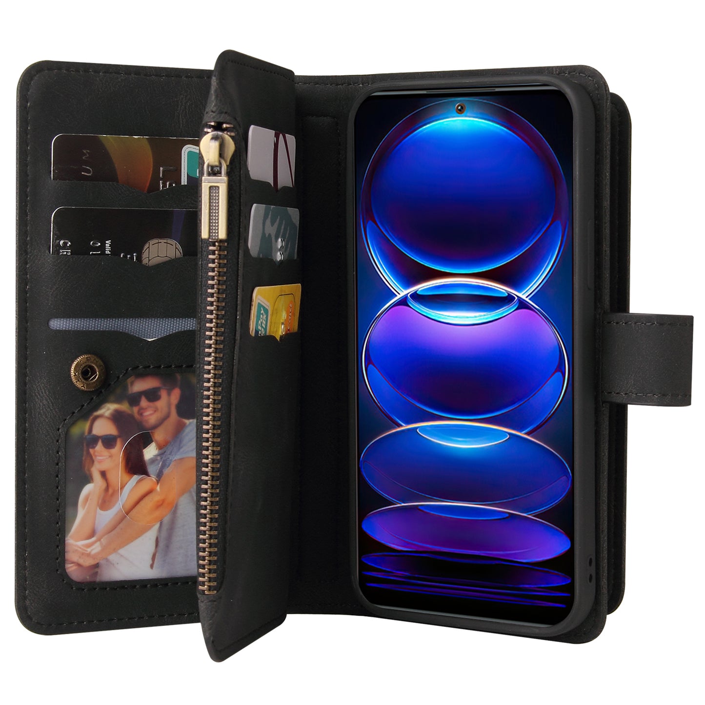 For Xiaomi Redmi Note 12 5G (China) / (India) / (Global) / Poco X5 5G Phone Case KT Multi-Functional Series-2 PU Leather Multiple Card Slots Cover