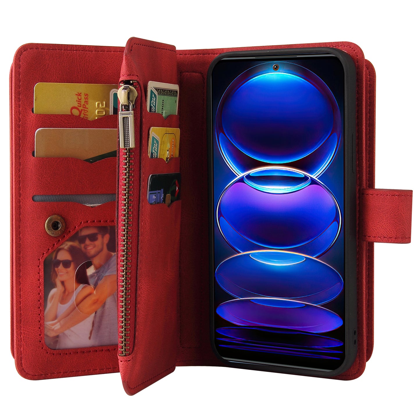 For Xiaomi Redmi Note 12 5G (China) / (India) / (Global) / Poco X5 5G Phone Case KT Multi-Functional Series-2 PU Leather Multiple Card Slots Cover