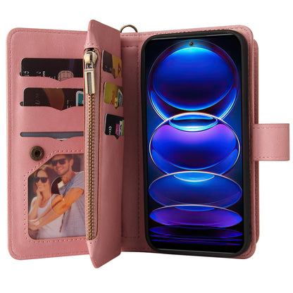 For Xiaomi Redmi Note 12 5G (China) / (India) / (Global) / Poco X5 5G Phone Case KT Multi-Functional Series-2 PU Leather Multiple Card Slots Cover