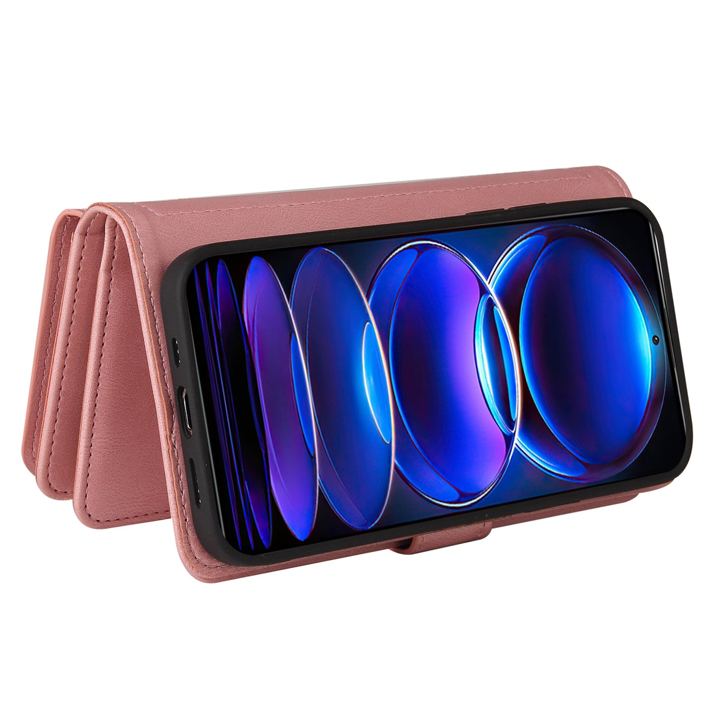 For Xiaomi Redmi Note 12 Pro 5G KT Phone Case Multi-Functional Series-2 Multiple Card Slots Leather Zipper Pocket Cover