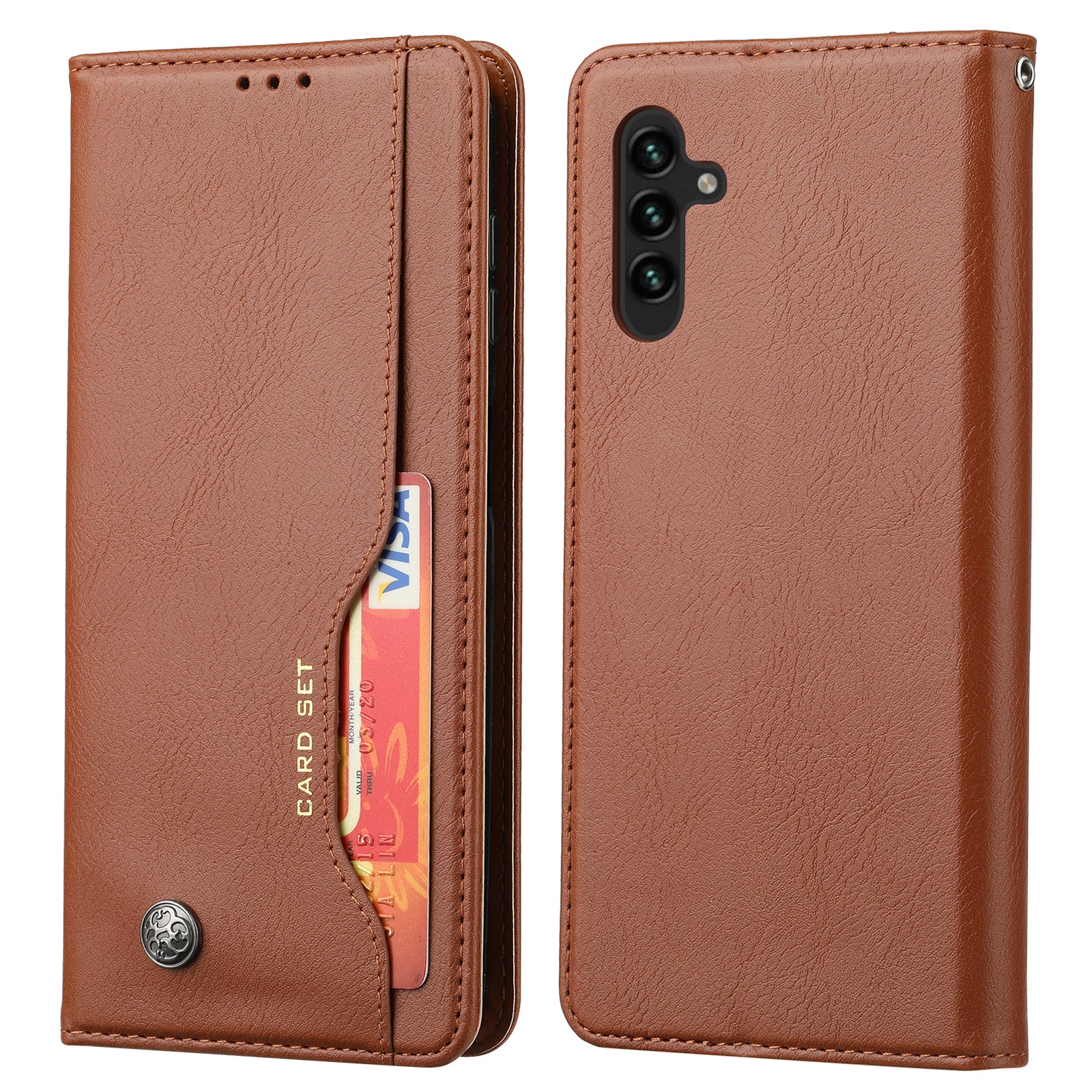 For Samsung Galaxy A24 4G Magnetic Closing Leather Phone Cover Flip Stand Wallet Protection Shell