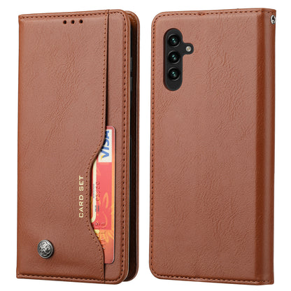 For Samsung Galaxy A24 4G Magnetic Closing Leather Phone Cover Flip Stand Wallet Protection Shell