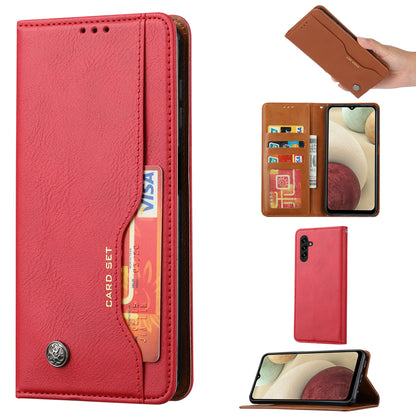 For Samsung Galaxy A24 4G Magnetic Closing Leather Phone Cover Flip Stand Wallet Protection Shell