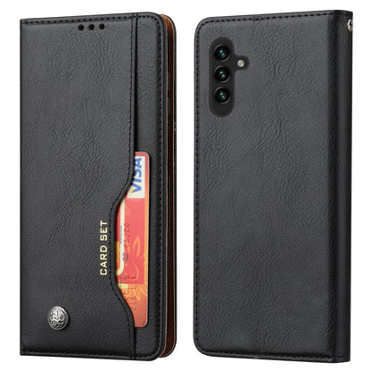 For Samsung Galaxy A24 4G Magnetic Closing Leather Phone Cover Flip Stand Wallet Protection Shell