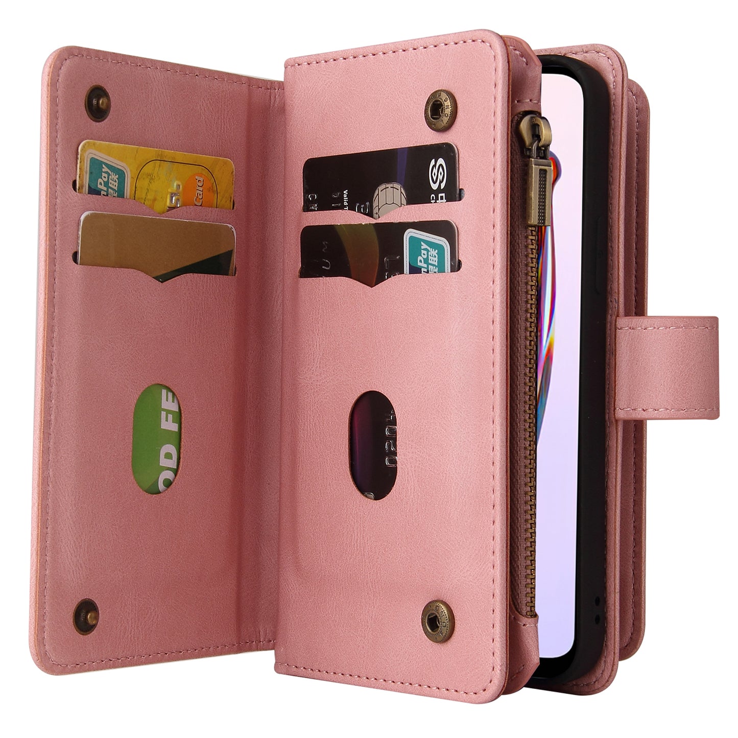 For Xiaomi Redmi 12C 4G / 11A 4G KT Multi-Functional Series-2 Phone Case Multiple Card Slots Leather Cover with Wallet Stand Zipper Pocket