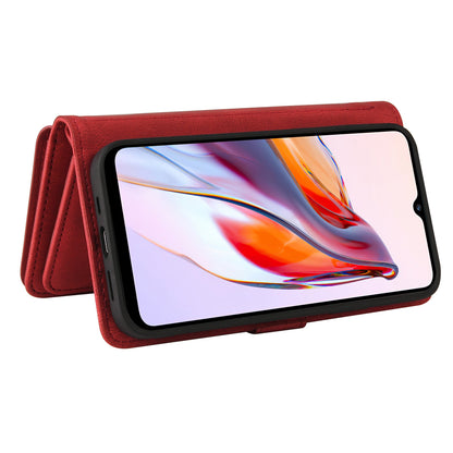 For Xiaomi Redmi 12C 4G / 11A 4G KT Multi-Functional Series-2 Phone Case Multiple Card Slots Leather Cover with Wallet Stand Zipper Pocket