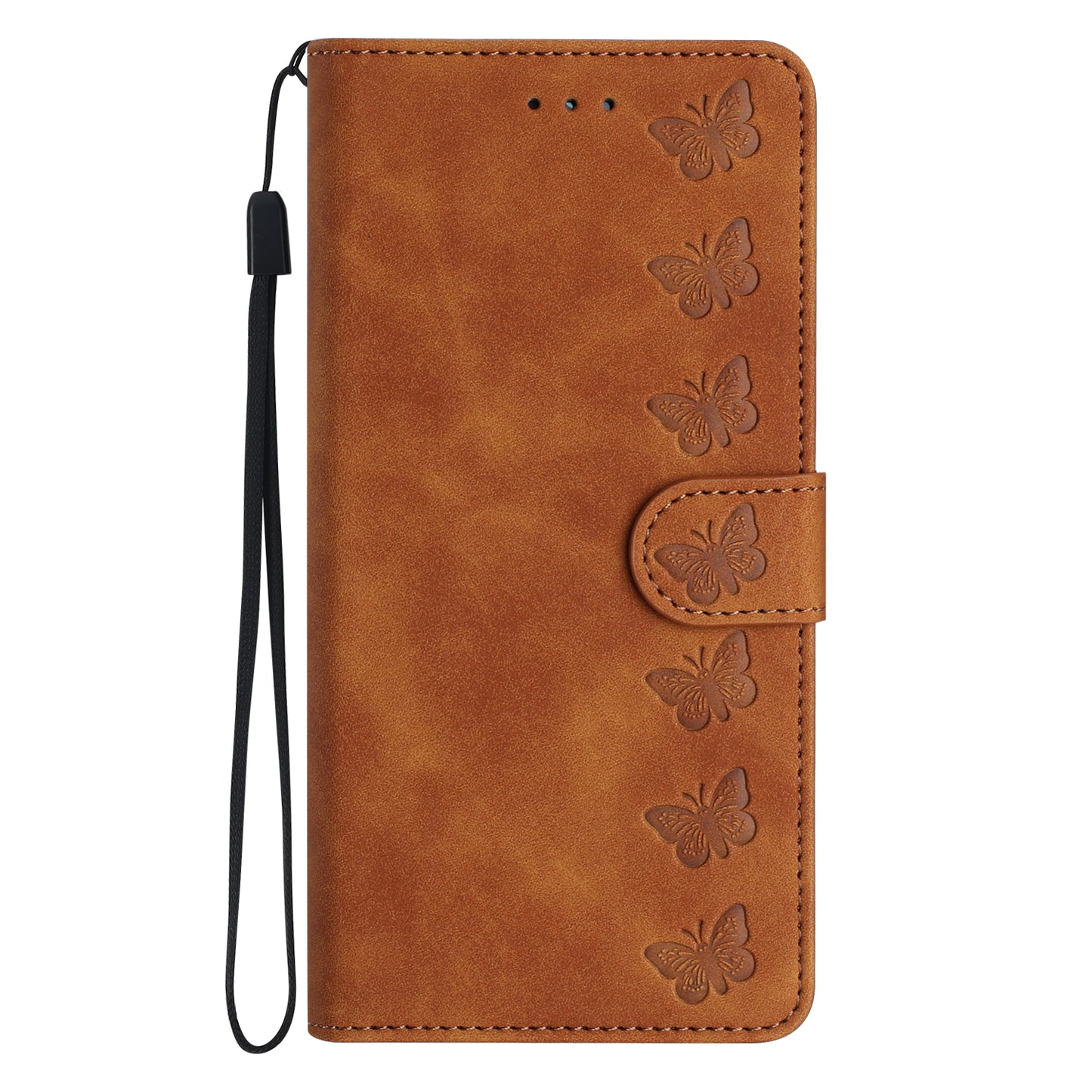 For iPhone 13 Pro 6.1 inch Butterfly Imprinted Full Protection Cover PU Leather Wallet Stand Phone Case