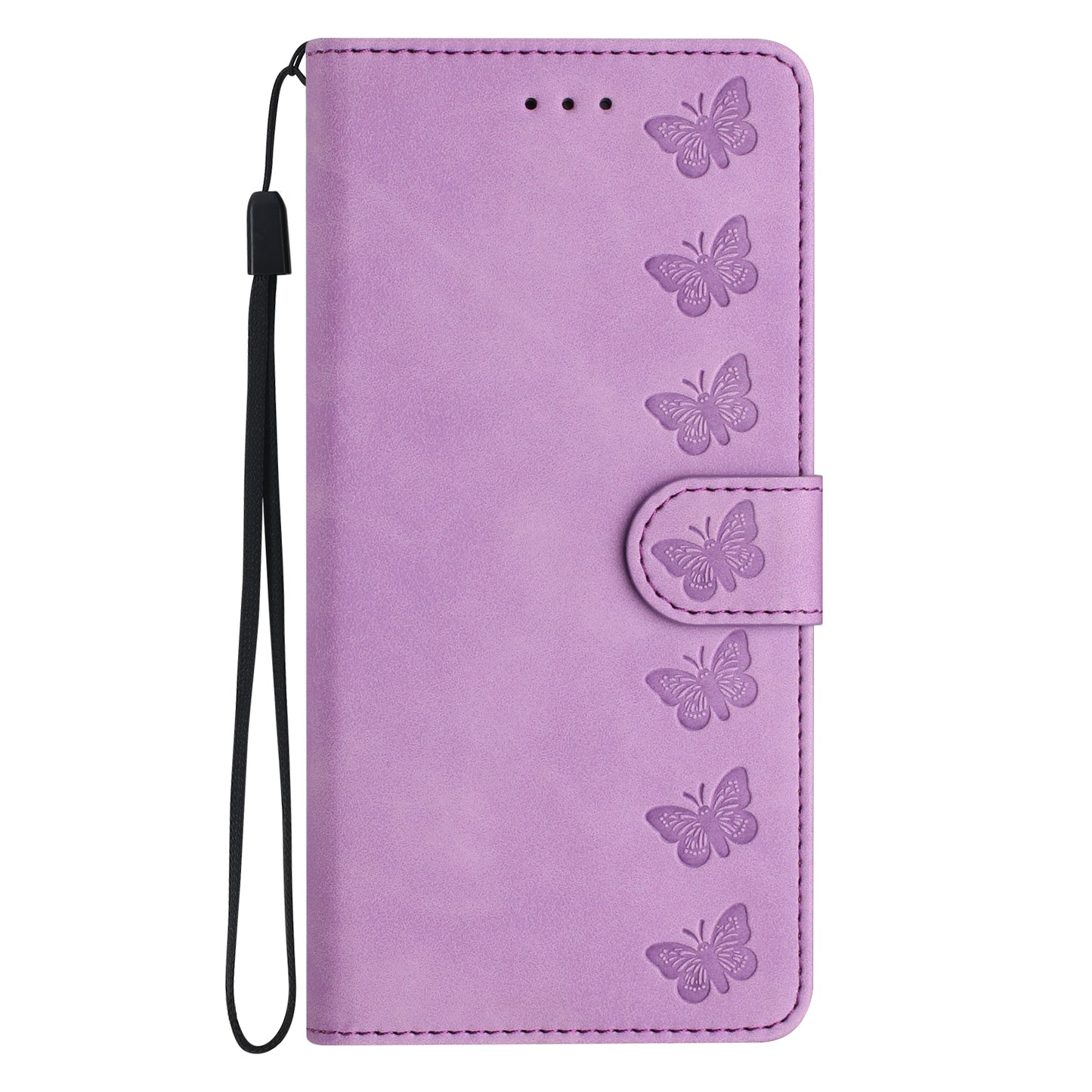 For iPhone 13 Pro 6.1 inch Butterfly Imprinted Full Protection Cover PU Leather Wallet Stand Phone Case