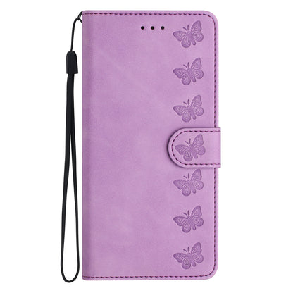 For iPhone 13 Pro 6.1 inch Butterfly Imprinted Full Protection Cover PU Leather Wallet Stand Phone Case