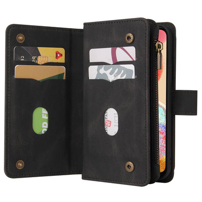 For Samsung Galaxy A04e 4G / F04 4G / M04 4G Phone Case KT Multi-Functional Series-2 Multiple Card Slots Leather Wallet Cover