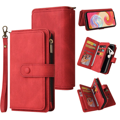 For Samsung Galaxy A04e 4G / F04 4G / M04 4G Phone Case KT Multi-Functional Series-2 Multiple Card Slots Leather Wallet Cover