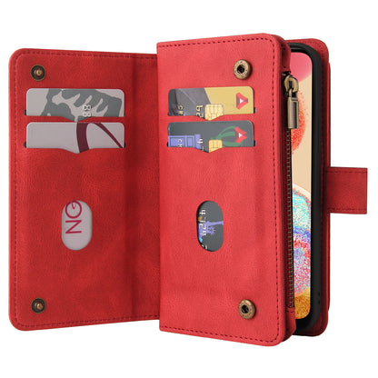 For Samsung Galaxy A04e 4G / F04 4G / M04 4G Phone Case KT Multi-Functional Series-2 Multiple Card Slots Leather Wallet Cover