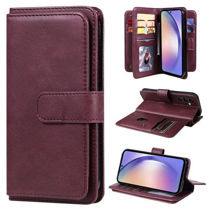 KT Multi-functional Series-1 for Samsung Galaxy A54 5G Flip Cover 10 Card Slots Stand Leather Wallet Phone Case