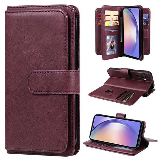 KT Multi-functional Series-1 for Samsung Galaxy A54 5G Flip Cover 10 Card Slots Stand Leather Wallet Phone Case