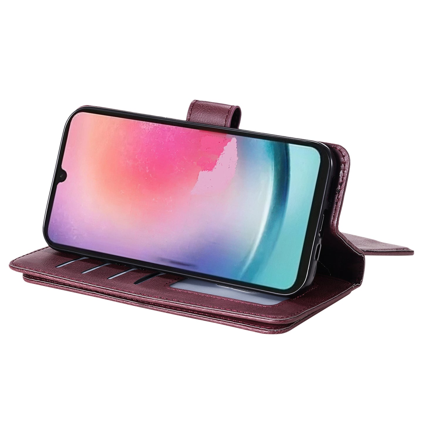 KT Multi-functional Series-1 for Samsung Galaxy A54 5G Flip Cover 10 Card Slots Stand Leather Wallet Phone Case