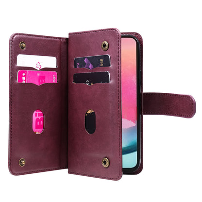 KT Multi-functional Series-1 for Samsung Galaxy A54 5G Flip Cover 10 Card Slots Stand Leather Wallet Phone Case