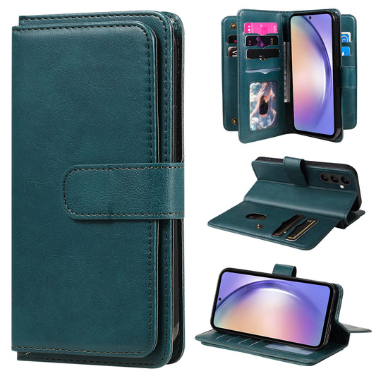KT Multi-functional Series-1 for Samsung Galaxy A54 5G Flip Cover 10 Card Slots Stand Leather Wallet Phone Case
