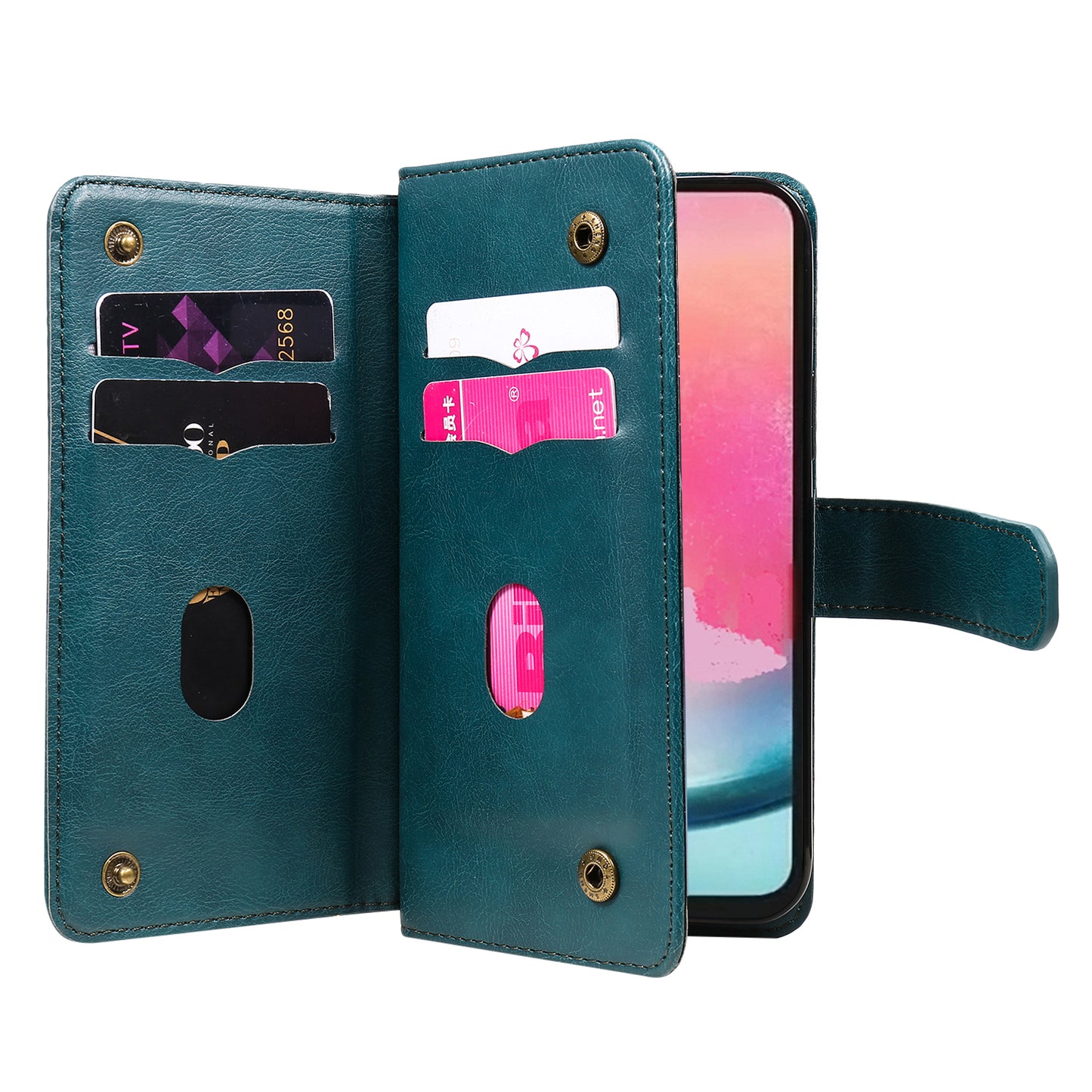 KT Multi-functional Series-1 for Samsung Galaxy A54 5G Flip Cover 10 Card Slots Stand Leather Wallet Phone Case
