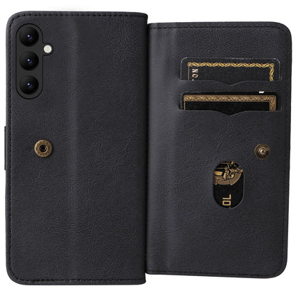 KT Multi-functional Series-1 for Samsung Galaxy A34 5G Leather Cover 10 Card Slots Stand Wallet Phone Flip Case