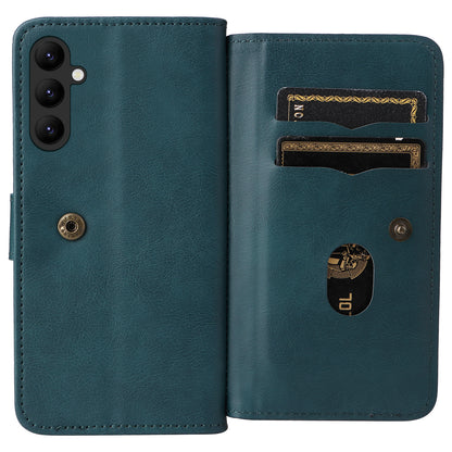 KT Multi-functional Series-1 for Samsung Galaxy A34 5G Leather Cover 10 Card Slots Stand Wallet Phone Flip Case