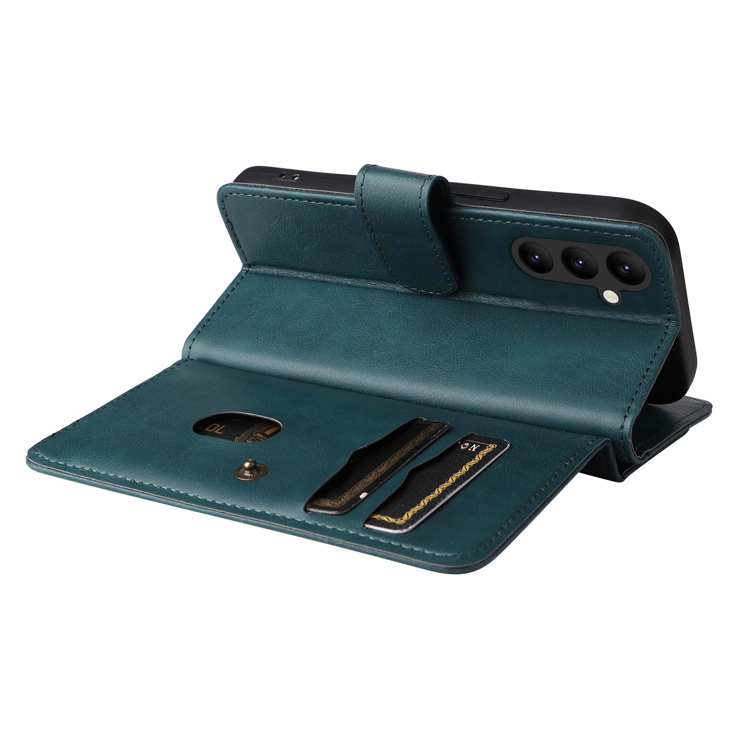 KT Multi-functional Series-1 for Samsung Galaxy A34 5G Leather Cover 10 Card Slots Stand Wallet Phone Flip Case