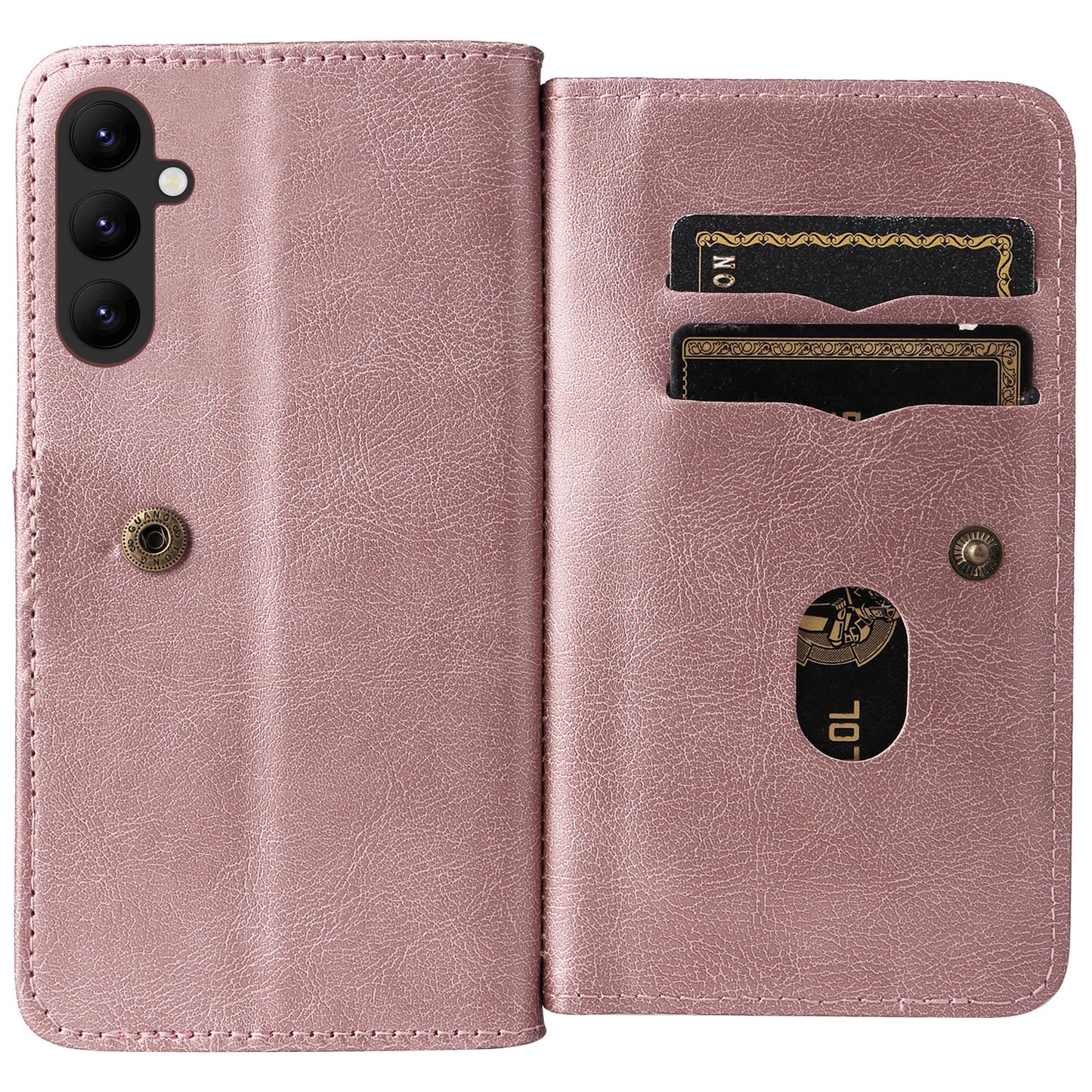 KT Multi-functional Series-1 for Samsung Galaxy A34 5G Leather Cover 10 Card Slots Stand Wallet Phone Flip Case