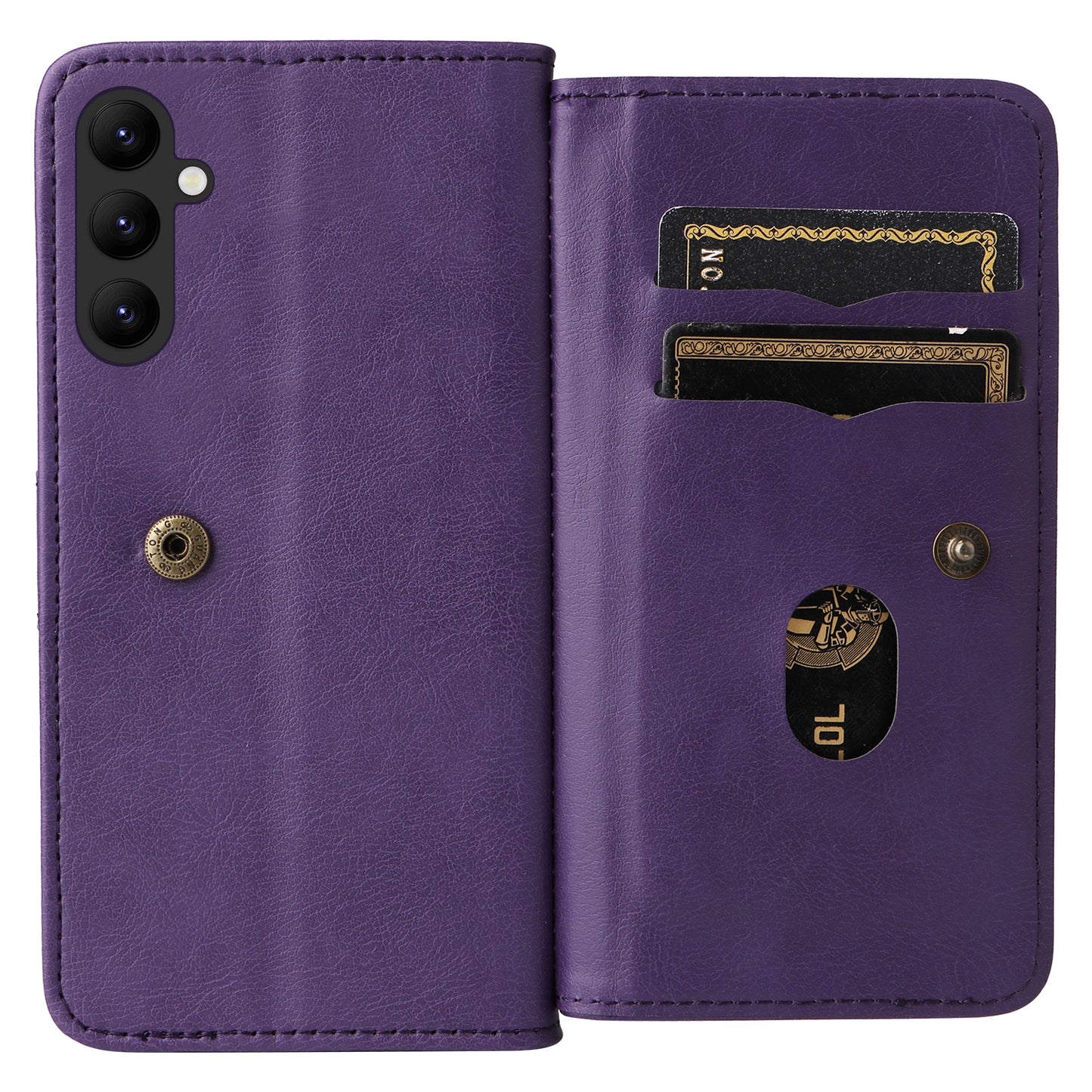 KT Multi-functional Series-1 for Samsung Galaxy A34 5G Leather Cover 10 Card Slots Stand Wallet Phone Flip Case