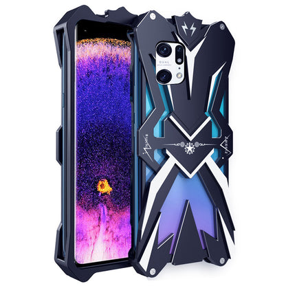 For Oppo Find X5 Pro Cell Phone Case Aluminum Alloy Shockproof Armour Rugged Phone Back Cover