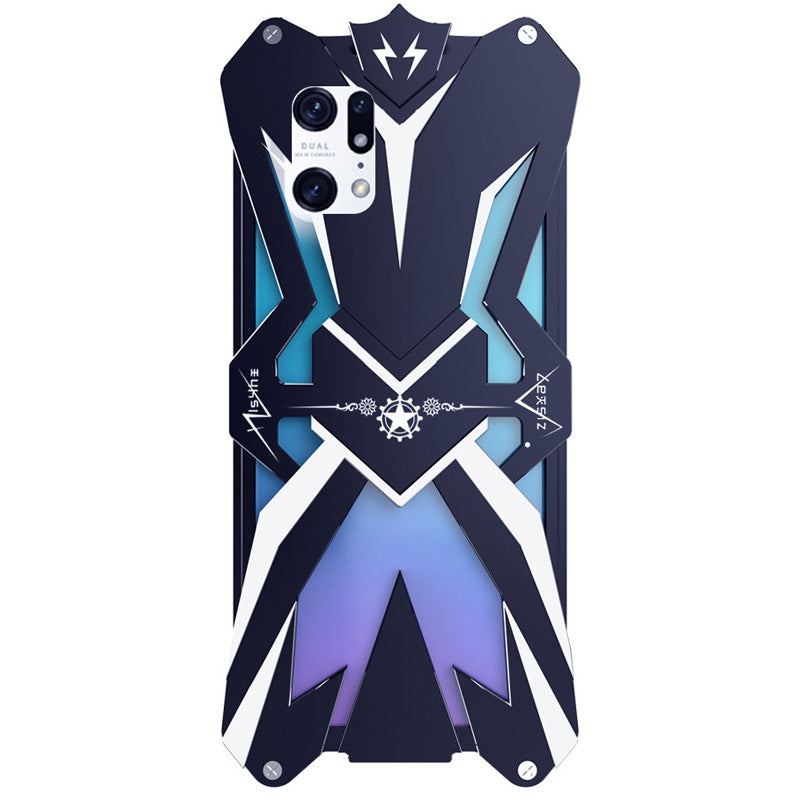 For Oppo Find X5 Pro Cell Phone Case Aluminum Alloy Shockproof Armour Rugged Phone Back Cover