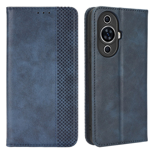 For Huawei nova 11 Stand Wallet Cell Phone Case Anti-Scratch Magnetic Retro PU Leather Cover