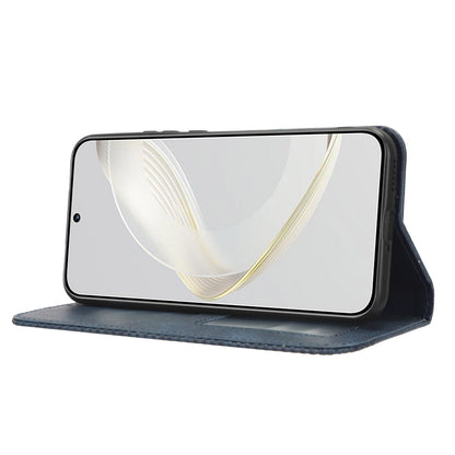 For Huawei nova 11 Stand Wallet Cell Phone Case Anti-Scratch Magnetic Retro PU Leather Cover