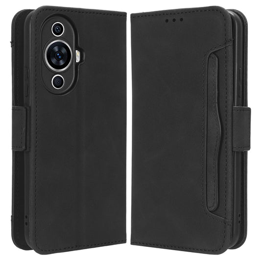 For Huawei nova 11 Flip PU Leather Phone Case Stand Multiple Card Slots Wallet Phone Cover