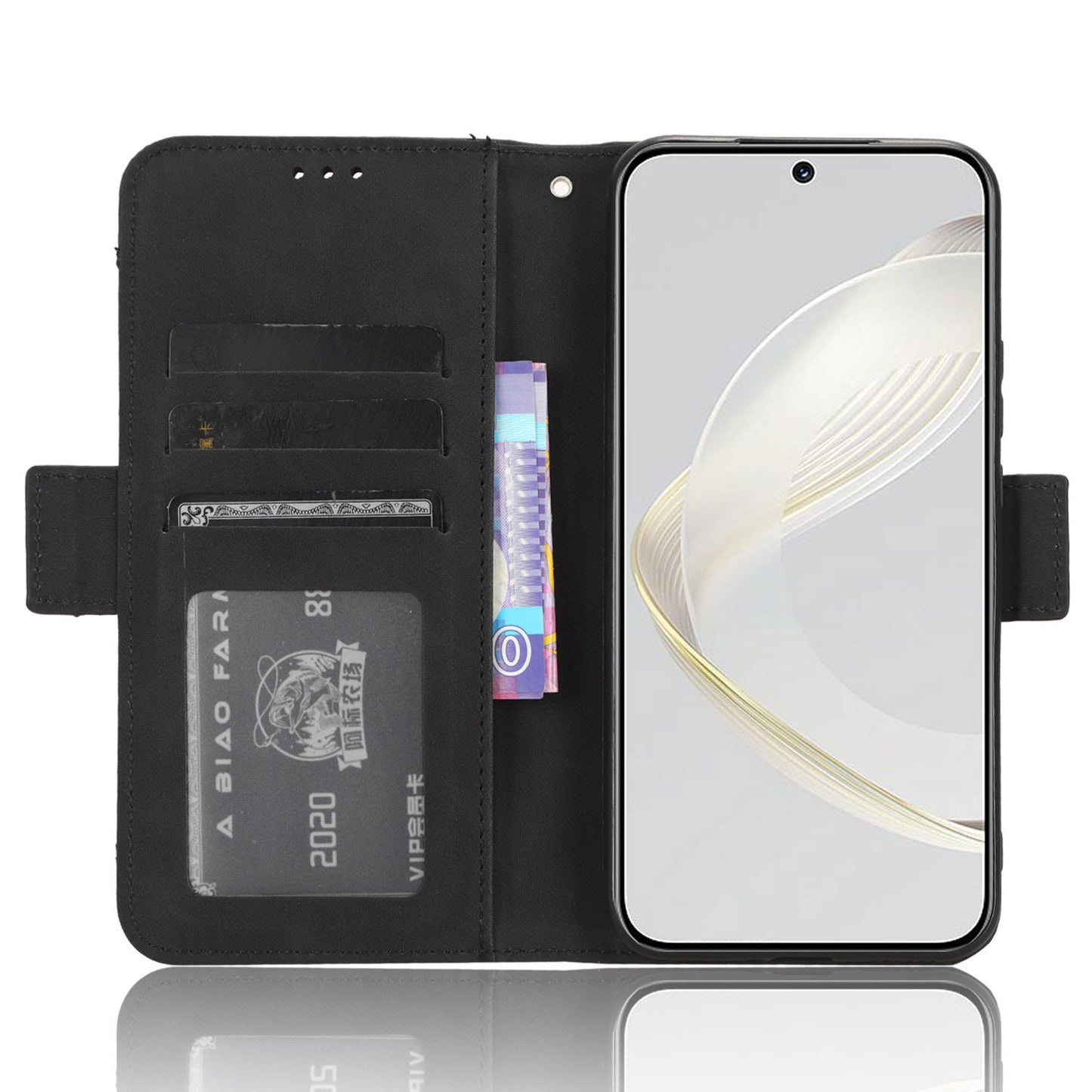 For Huawei nova 11 Flip PU Leather Phone Case Stand Multiple Card Slots Wallet Phone Cover