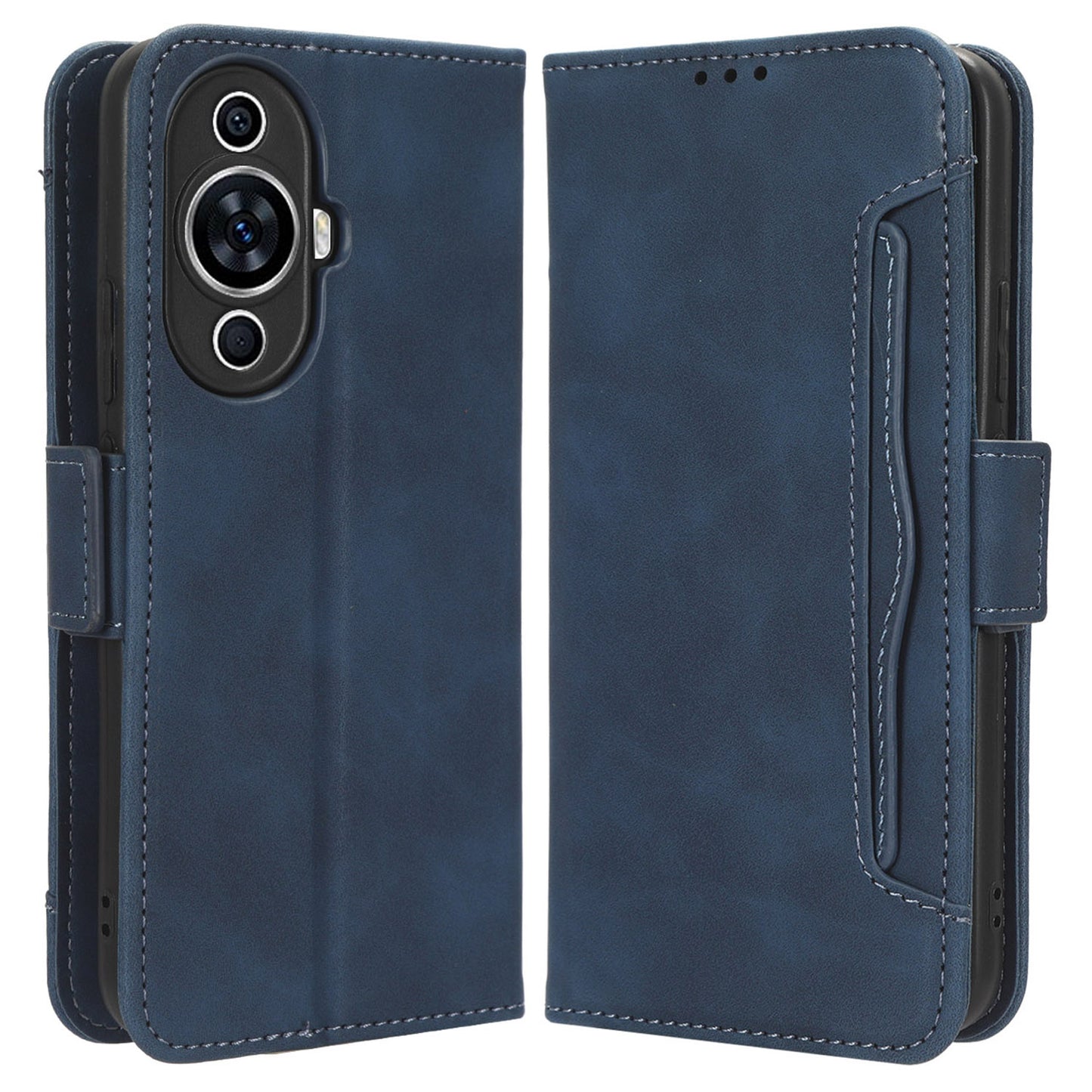 For Huawei nova 11 Flip PU Leather Phone Case Stand Multiple Card Slots Wallet Phone Cover