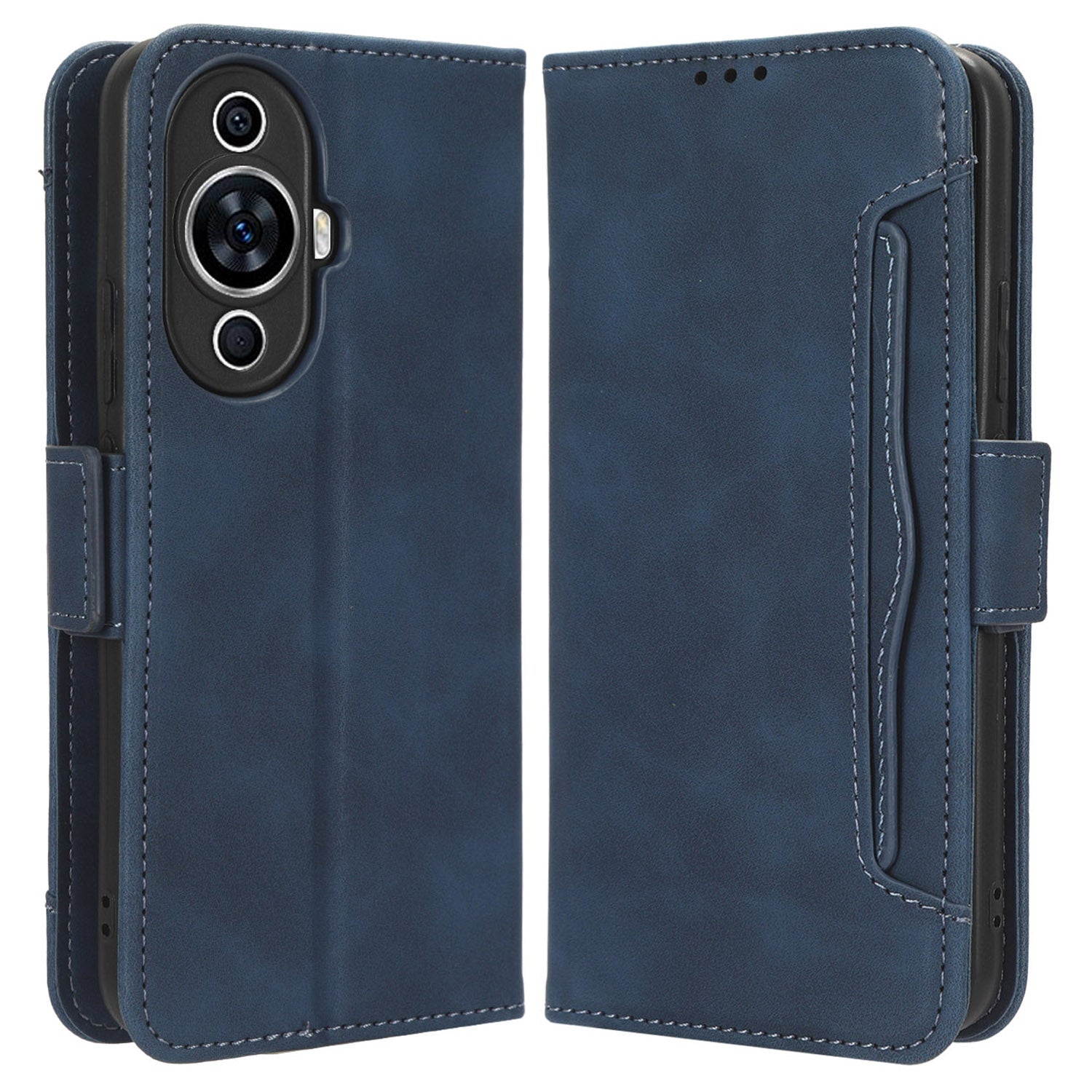 For Huawei nova 11 Flip PU Leather Phone Case Stand Multiple Card Slots Wallet Phone Cover