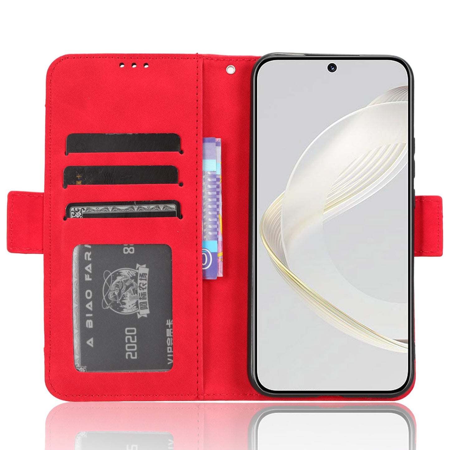 For Huawei nova 11 Flip PU Leather Phone Case Stand Multiple Card Slots Wallet Phone Cover